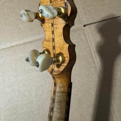 Vintage La Scala Grande Tenor Banjo w/ Original Case Ornate Inlays image 18