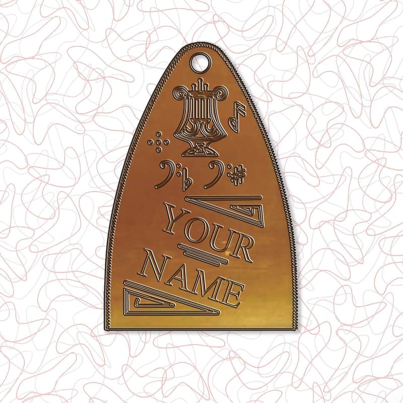 MONO-PLAK PRS-Sized Custom Engraved Name  USA-Made Truss Rod Cover- Solid Brass image 1