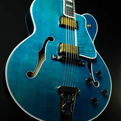 Heritage  Super Eagle 1998 Blue Sunburst Rare Archtop Guitar image 1