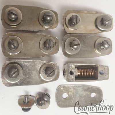*Leedy 6x Beavertail Tom/Snare Drum Lugs Nickel Metal Washer Elkhart USA 40s-50s image 3