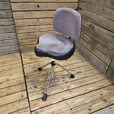 Roc N Soc Drum Stool Throne, Grey With Back Rest USED! RKCOK010826 image 2
