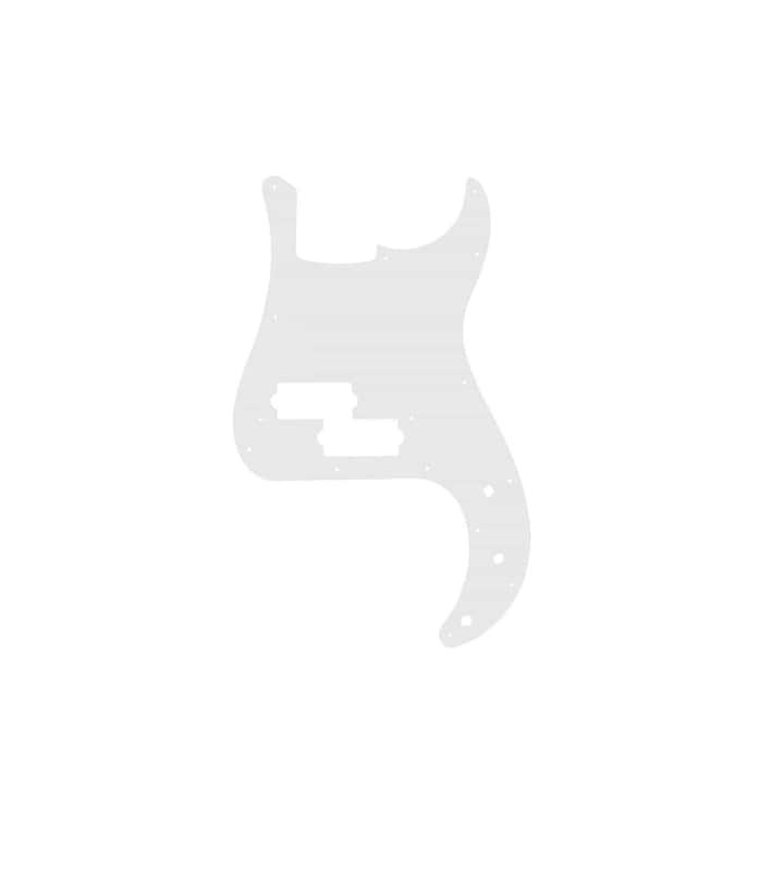 Solo Pro P Bass Style Pickguard, 1 Ply, 13 Holes, White image 1