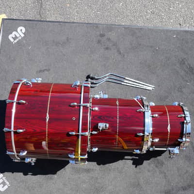 Tama/Japan Star Series 3pc Pure Bubinga Shell Pack - Dark Red Cordia Lacquer | 13", 16", 22" image 19