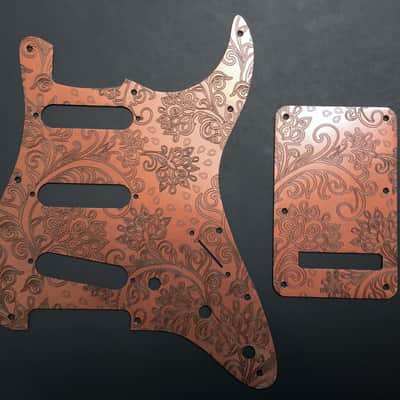 Copper Paisley Floral Custom Bakelite Pickguard Fender® Stratocaster® Strat® image 1