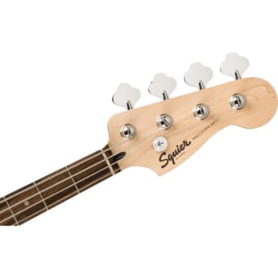 Fender Squier Sonic Precision Bass Guitar, Beginner Guitar, Includes 30 Days of Free Lessons, Laurel Fingerboard and Step Up Pickups, Chrome Hardware, and Polyurethane Finish, Black image 6