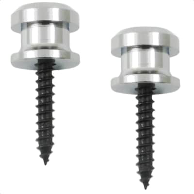 Strap Button Set for Grover & Schaller Strap Lock Systems-Chrome (2)