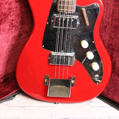 👀 1960's Guyatone (Kent) 535 Double Pickup Bass Guitar w/ Case image 2