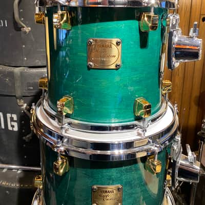 USED Yamaha Maple Custom 5 Piece in turquoise image 2