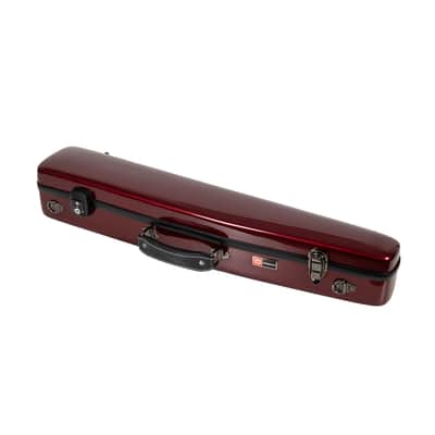 Crossrock Straight One-piece Body Soprano Saxophone Case, Fiberglass Hardshell, Backpack Strap, Red image 3