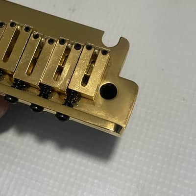 2004 Era Fender USA American Deluxe Stratocaster 2 Post Gold Tremolo Bridge & Arm image 12