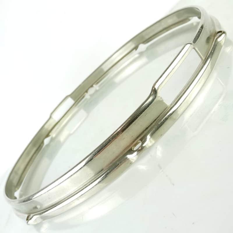 Slingerland 14" 8Lug Nickel-BRASS Stick-Saver Snare Drum Resonant Rim Radio King image 1