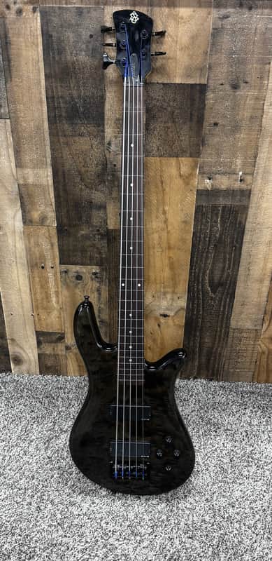 Spector Legend 5 Custom – Lined Fretless, Trans Black Quilted image 1