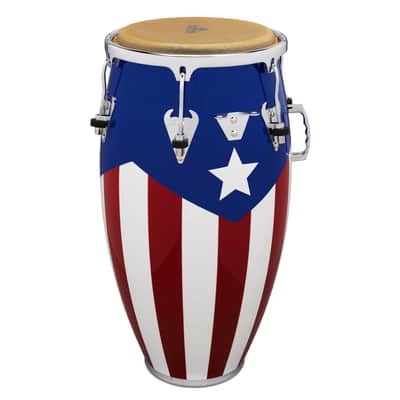 Latin Percussion LP Matador 11 3/4" Conga Oak Puerto Rican Flag (M752S-PR) image 5