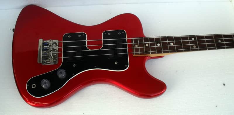 JOLANA DISCO BASS Rare Soviet Red Vintage Czechoslovakian bass with soft case USSR image 1