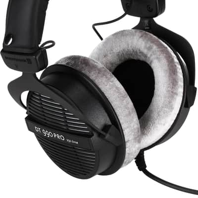 Beyerdynamic DT 990 Pro 250 ohm Open-back Studio Headphones  Bundle with On-Stage MS7201B Round Base Microphone Stand image 2