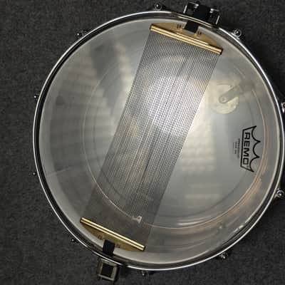 Supraphonic \ Acrolite Ludwig No. 411 Super-Sensitive 6.5x14" 10-Lug Aluminum Snare Drum with Keystone Badge 1963 - 1969 with internal contact microphone \ drum trigger system for electronic drums or experimental sounds like Roland , nord drum image 8