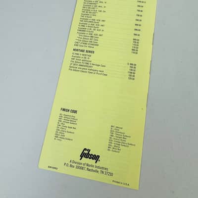 Gibson Suggested Retail Price List Foldout – June 1, 1982 image 2
