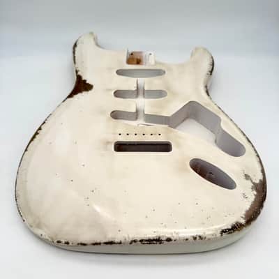 MJT Stratocaster Body Alder Relic Nitro Olympic White mjt6617 image 5