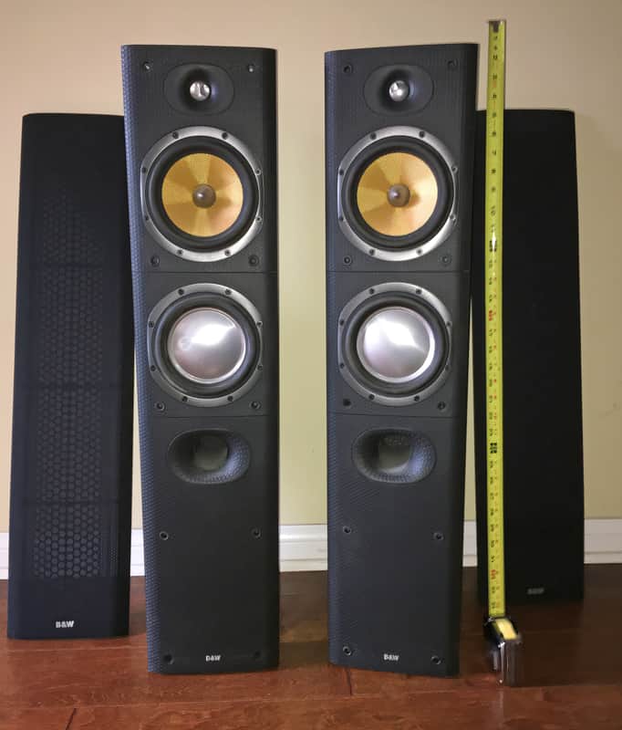 B&W Bowers & Wilkins DM 603 S3 Speakers Floor Standing 5:1 Surround Sound Stereo Audio Excellent image 1
