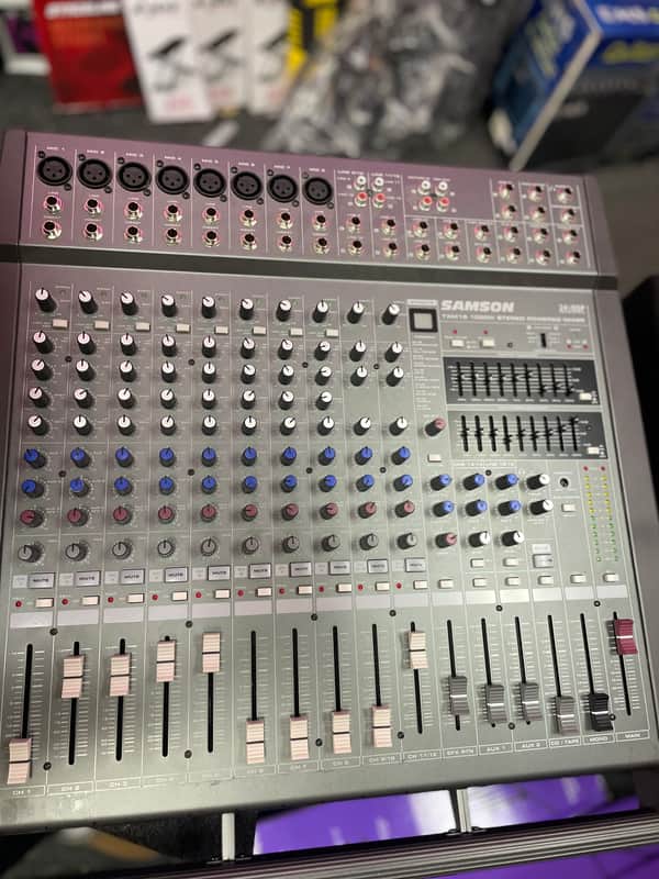 Samson TXM16 16-ch 1000W Power Mixer with Eight Mic Pres, Three Aux Sends, and Onboard Effects image 1