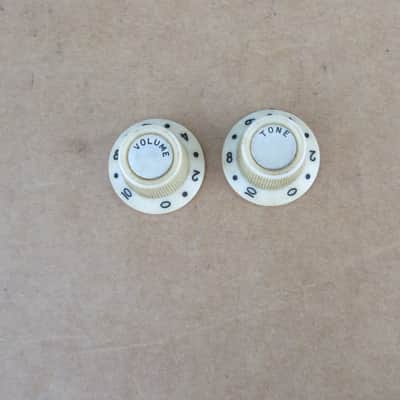 Vintage Pair of Teisco Cameo 1960s Guitar Knobs Fits Kent Kawai Polaris Aria image 1