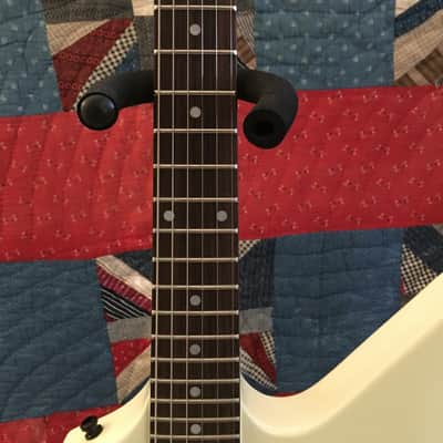 Esp style RRRcustom Explorer guitar 2016 Vintage White image 6