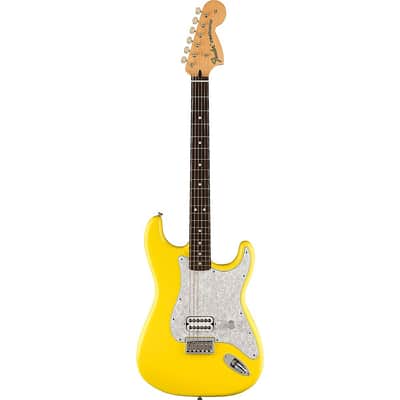 Fender Tom DeLonge Stratocaster Electric Guitar With Invader SH8 Pickup Regular Graffiti Yellow image 3