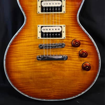 ESP LTD EC-1000FM Deluxe, AA Flame Maple Top, Seymour Duncan Slash APH-2 Set, Amber Sunburst, Korea, w/HSC 2017 image 4