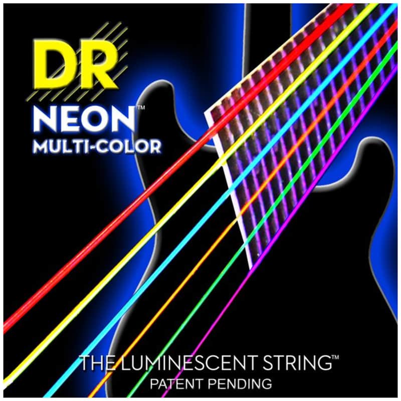 DR NMCE-11 NEON Multi-Colored Electric Guitar Strings - Heavy (11-50) image 1