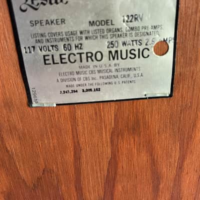 Leslie 122 RV for Hammond B 3 Organ 122 Tube Power amp + Reverb amp w/ Jensen V21 Horn Driver image 3