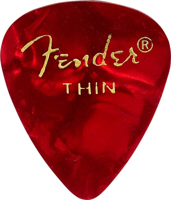 Fender '- Premium Celluloid Guitar Picks - 351 Shape / Thin / - Pack of 12'