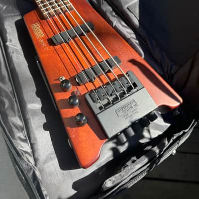 Lefty Hohner Professional B2AV WALNUT 5-string Headless Bass, Officially Licensed by Steinberger, NECK-THRU California Maple construction, with Warwick Rockbag image 1