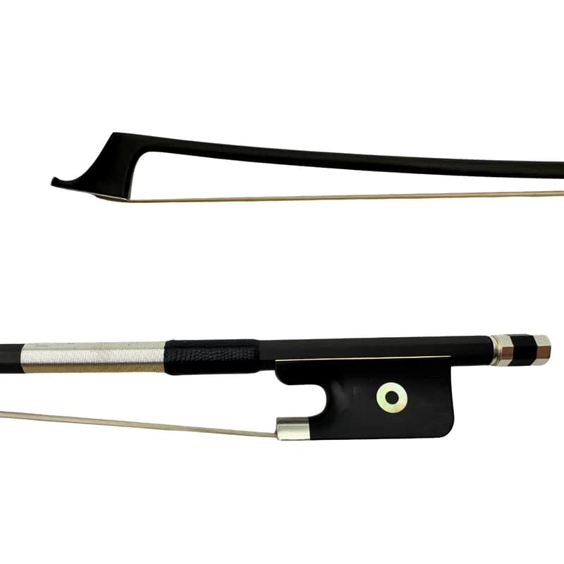 ZS Strings Eclipse Carbon Fiber Cello Bow 2025 - Pure Carbon image 1