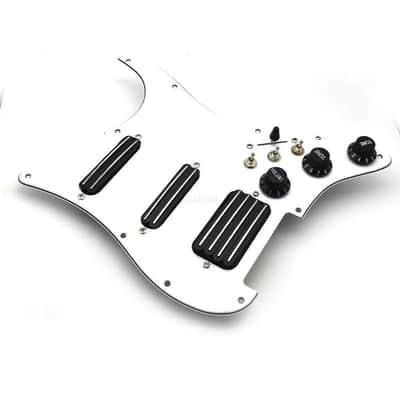 HSS Guitar Stratocaster Strat Style Loaded Prewired Pickguard with Dual Rail Pickups image 5