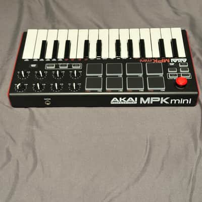 Akai MPK Mini MKII 25-Key MIDI Controller 2014 - Present - Red with Black Keys image 4