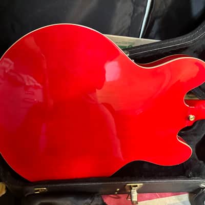 Epiphone Dot Deluxe with Rosewood Fretboard Red Electric Guitar Upgraded Pickups plus Case image 8