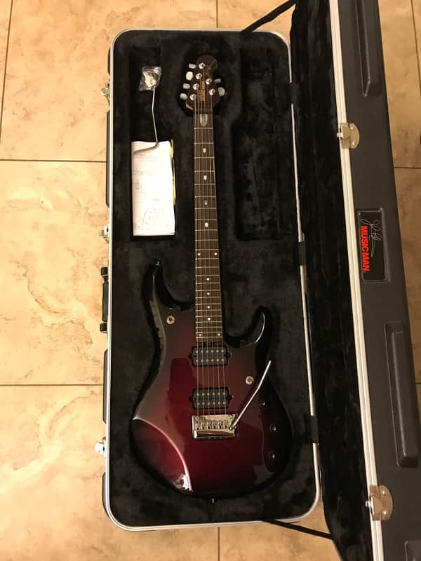 Ernie Ball Music Man JP6 Red Pearl Burst, Stainless Steel Frets, 2013, Piezo, EBMM petrucci hard case, all options! image 1