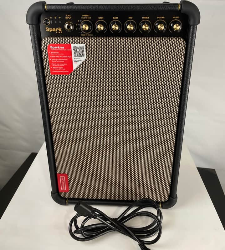 Positive Grid Spark LIVE Guitar Combo Amplifier and 4-Channel PA System, 150W, Black image 1