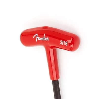 Fender 3/16" Diameter Truss Rod Adjustment Wrench~"T-Style" W/Red Handle~USA~Brand New image 2