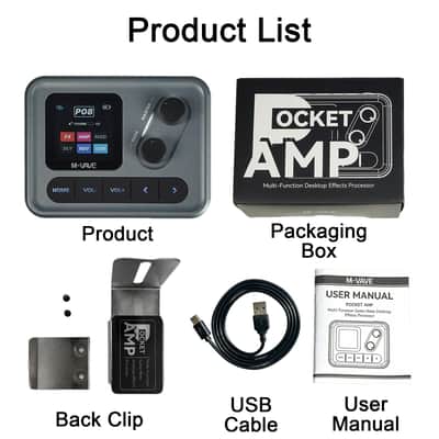 M-VAVE Pocket AMP Effect Pedal Guitar Bass 6 Modules 80+ (Price includes the import duty for US buyer) image 8