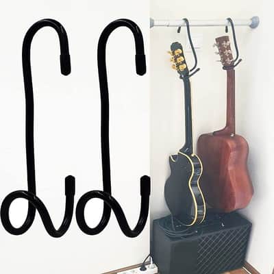 Portable Guitar Hanger and Guitar Closet Display Rack Guitar Bracket Holder Guitar Stand Storage With No slip Rubber Padding, for Home or Studio - No installation tools required - No guitar - 2/PK image 1