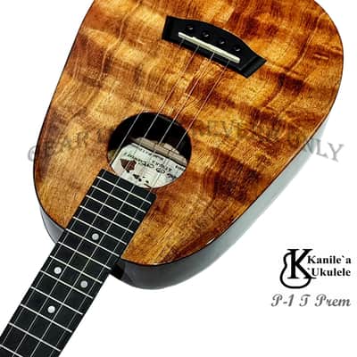 Kanile'a P-1 T Premium Curly all solid hawaiian koa Pineapple shaped Tenor ukulele #26618 image 8