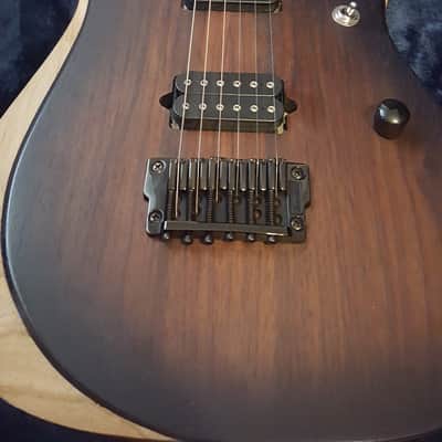 Ibanez RGDIX6MRW Iron Label, Sweetwater Exclusive 2016 Charcoal Brown Burst Flat image 3