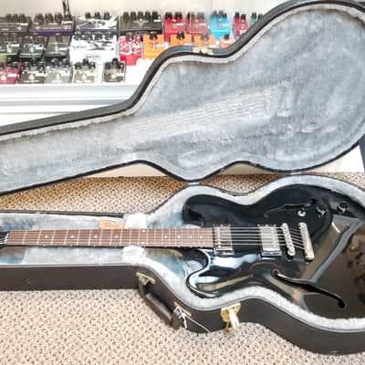 used 2014 Gibson Memphis ES-335 Studio in Ebony, Very Good Condition with OHSC & Paperwork image 2