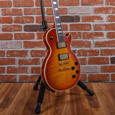 Gibson Custom Art & Historic Les Paul Custom 24 Fret AAA Flame Maple Top Heritage Cherry Sunburst 2003 w/OHSC image 3