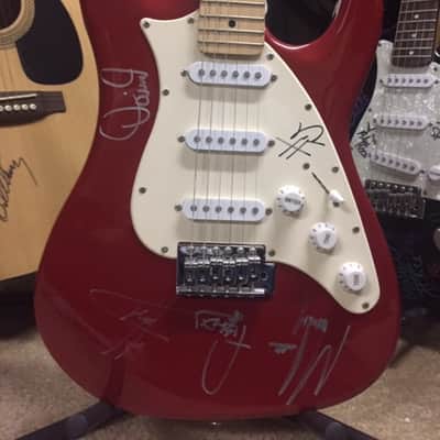 KORN Autographed Hand Signed Guitar, Original 5 members RARE image 1