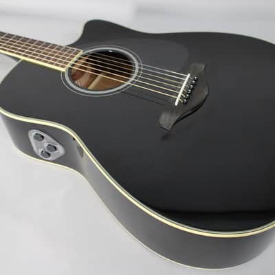 Yamaha FGC-TA TransAcoustic Dreadnought Cutaway Acoustic-Electric Guitar Black image 7