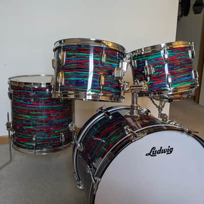 Ludwig Big Beat/Hollywood 1969 Psychedelic Red image 21