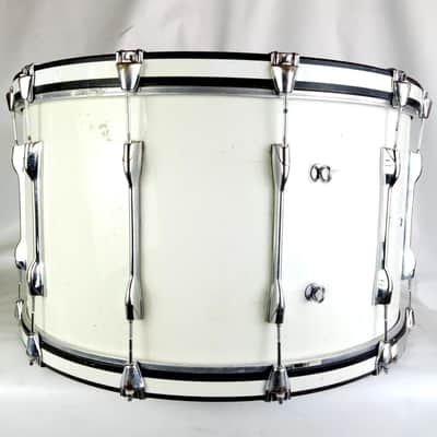 Yamaha Piano White 16x30" Bass Drum MB8130U Field Corps Model Japan Vintage 80s image 4