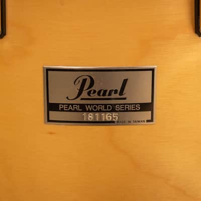 Pearl World Series Natural Satin Drum Set 14x20 8x12 and 14x14 image 6